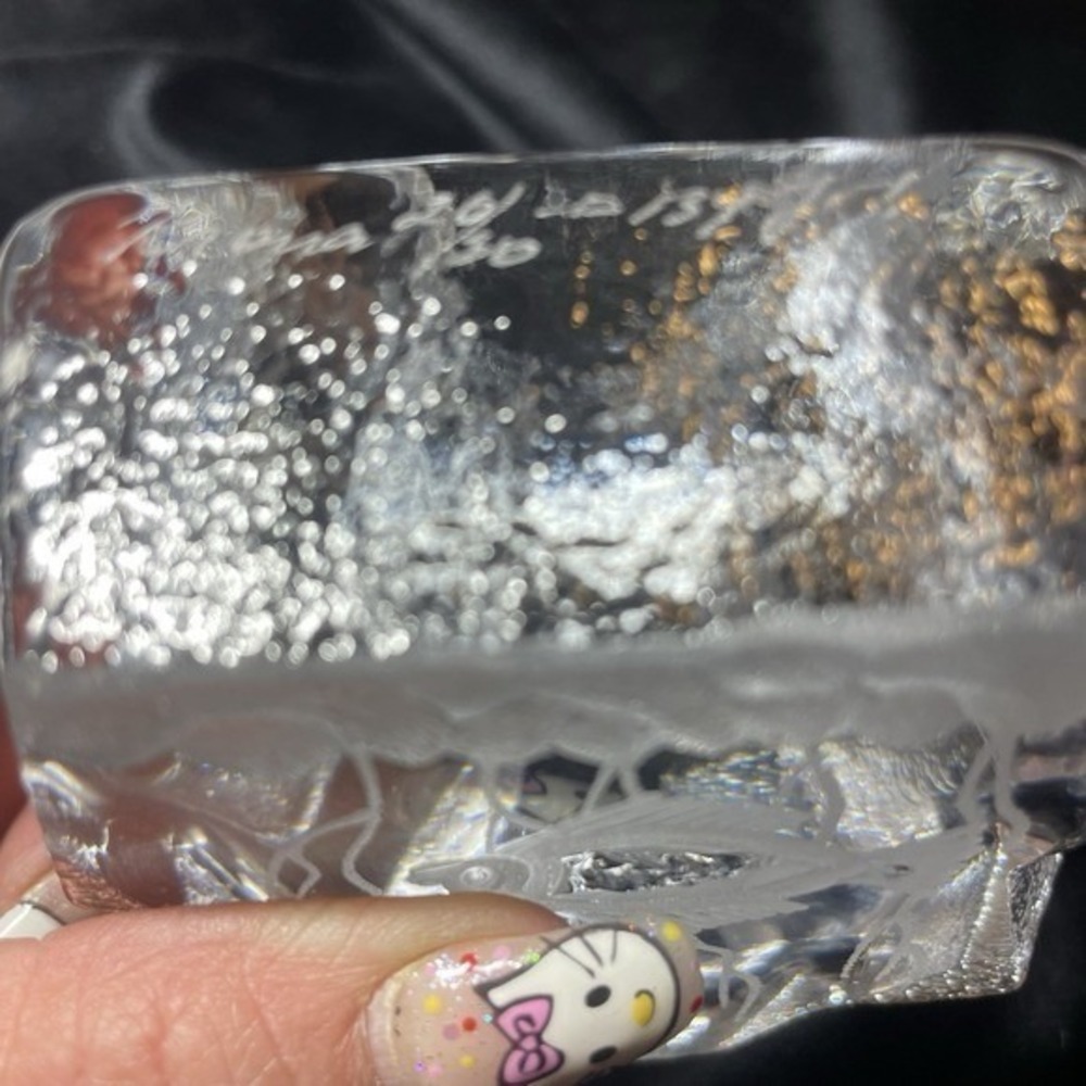 Vtg Fish Paperweight glass Signed and Numbered - Picture 7 of 9